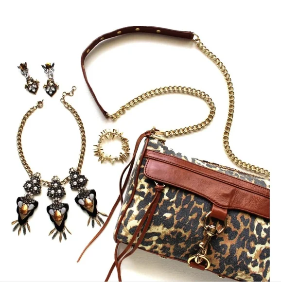 Rebecca Minkoff Leopard Mac Daddy Chain Crossbody Bag. - Picture 4 of 15